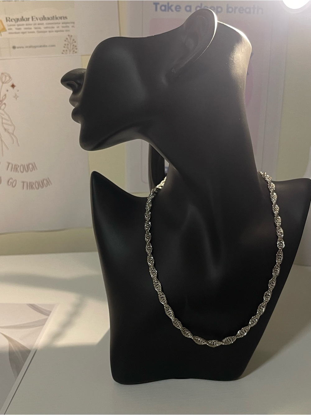 Sterling Rope Chain Necklace - Silver - Picture 2 of 3